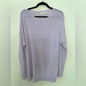 LOFT Lilac Oversized Knit Sweater